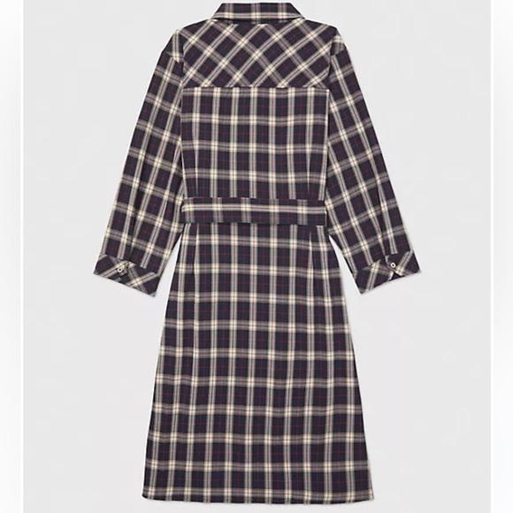 TOMMY HILFIGER CURVE PLAID SHIRTDRESS SIZE 12 - Picture 2 of 5